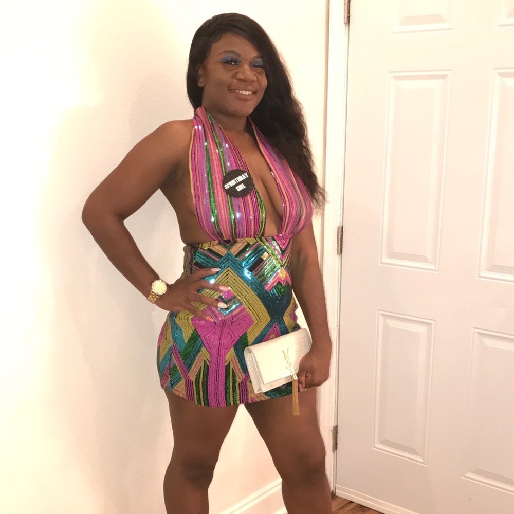 Rainbow Sequin Dress